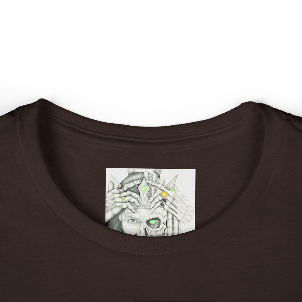 Psychedelic Floral Face Tee — Colorful Botanical Portrait Women's T-Shirt