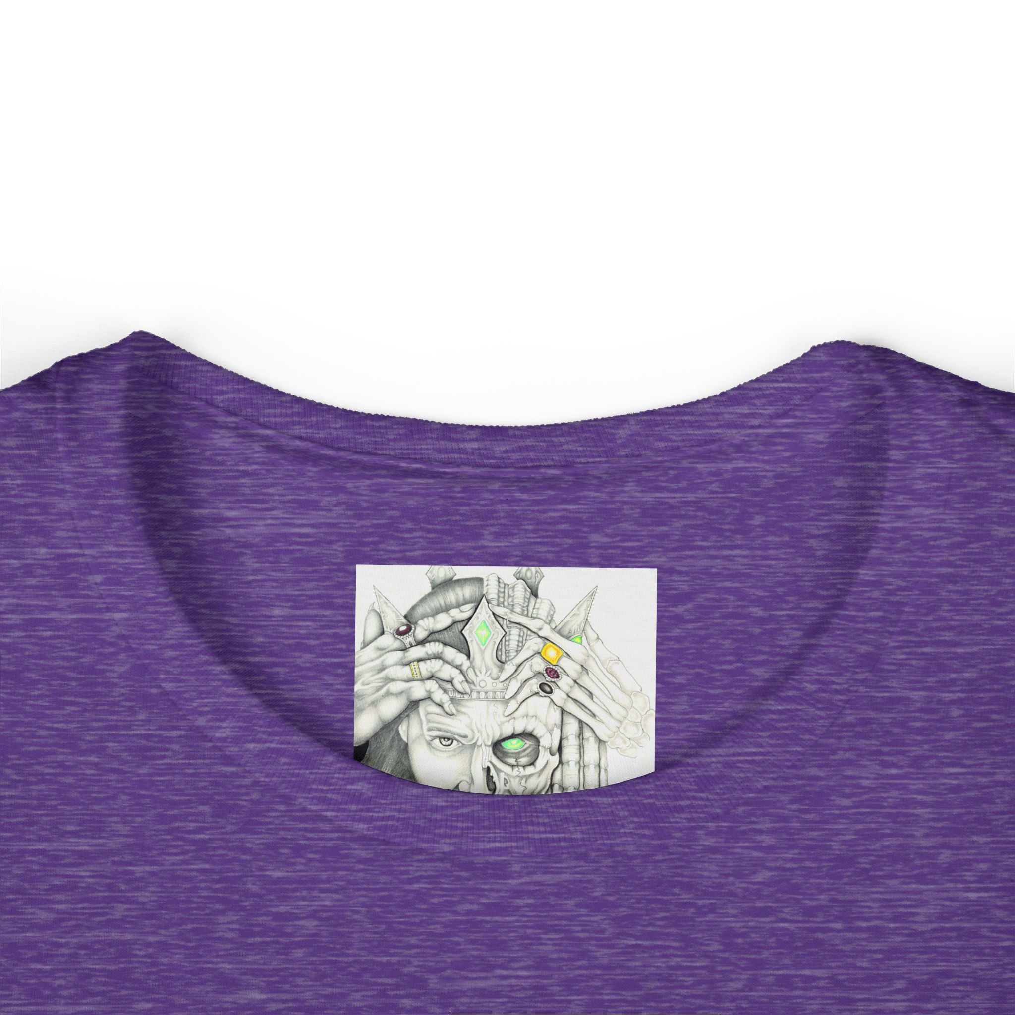 Psychedelic Floral Face Tee — Colorful Botanical Portrait Women's T-Shirt