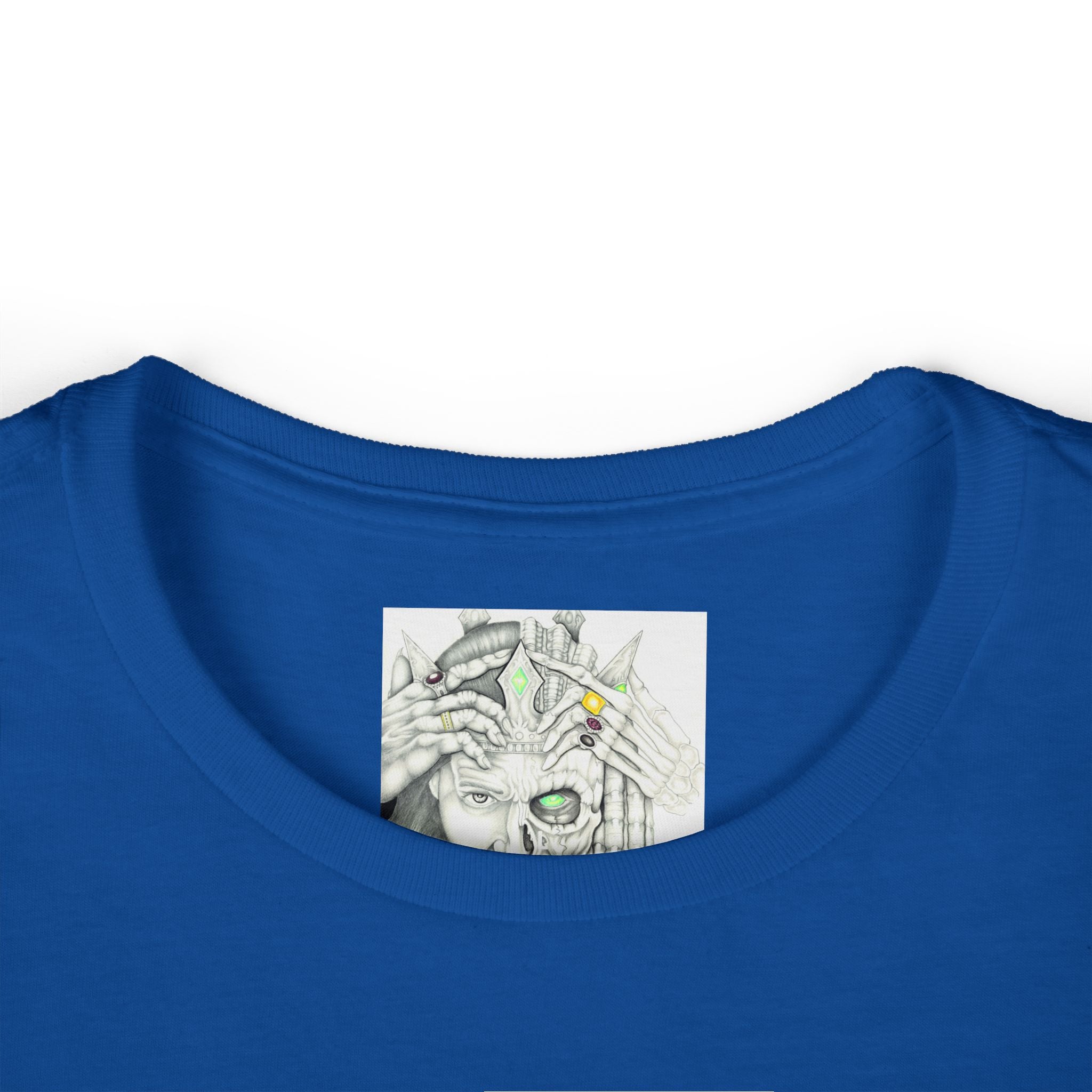 Psychedelic Floral Face Tee — Colorful Botanical Portrait Women's T-Shirt