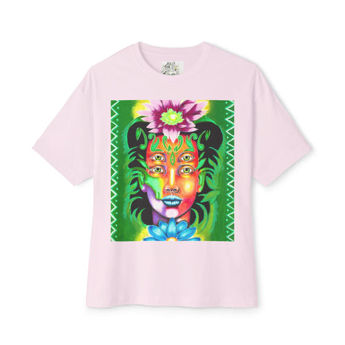 Mystic Flora Face Tee — Psychedelic Floral Art T-Shirt
