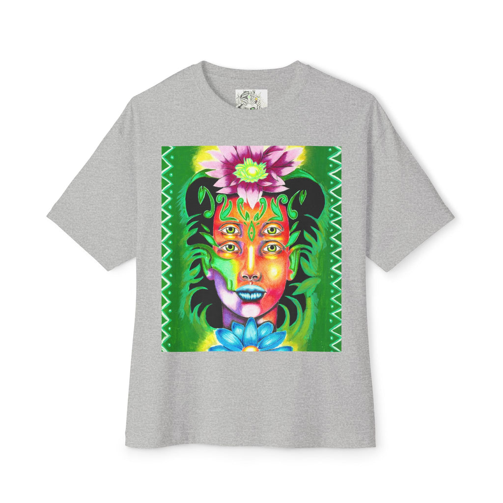Mystic Flora Face Tee — Psychedelic Floral Art T-Shirt