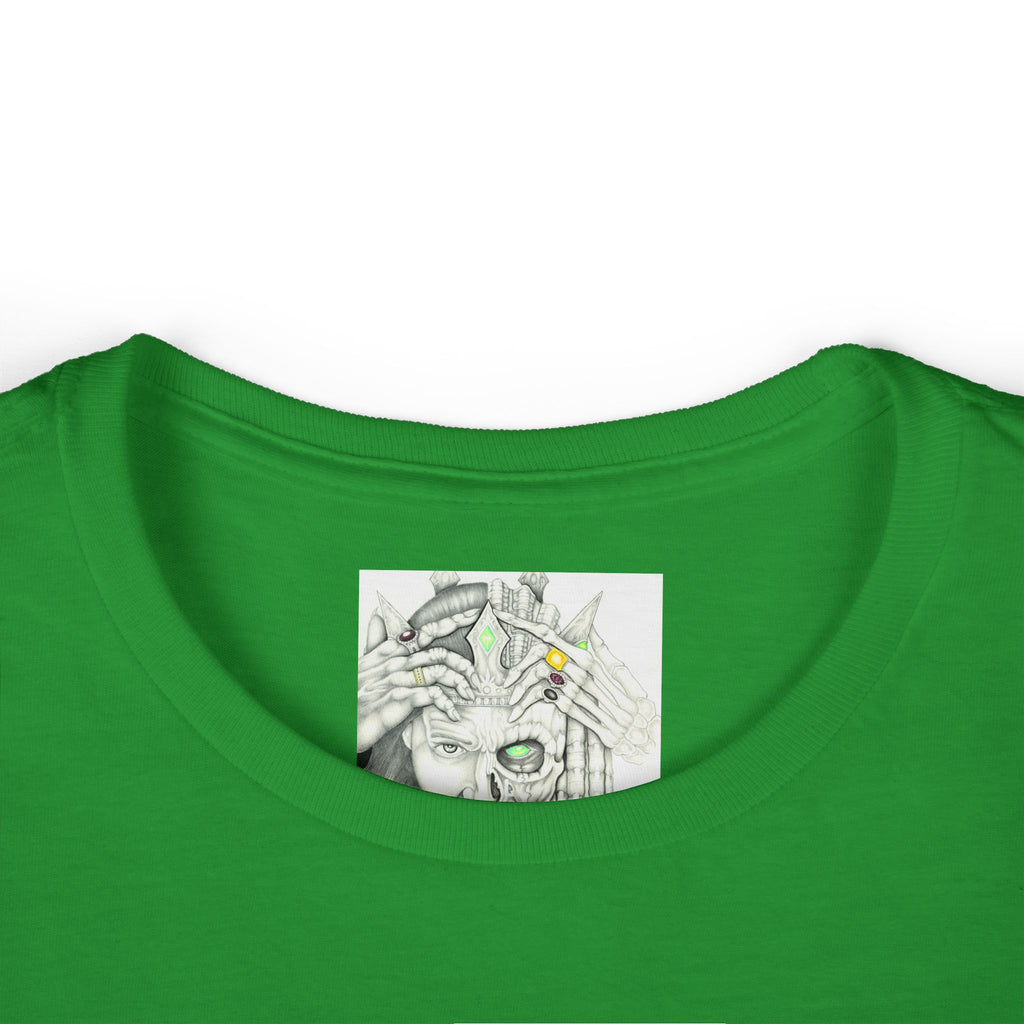 Psychedelic Floral Face Tee — Colorful Botanical Portrait Women's T-Shirt