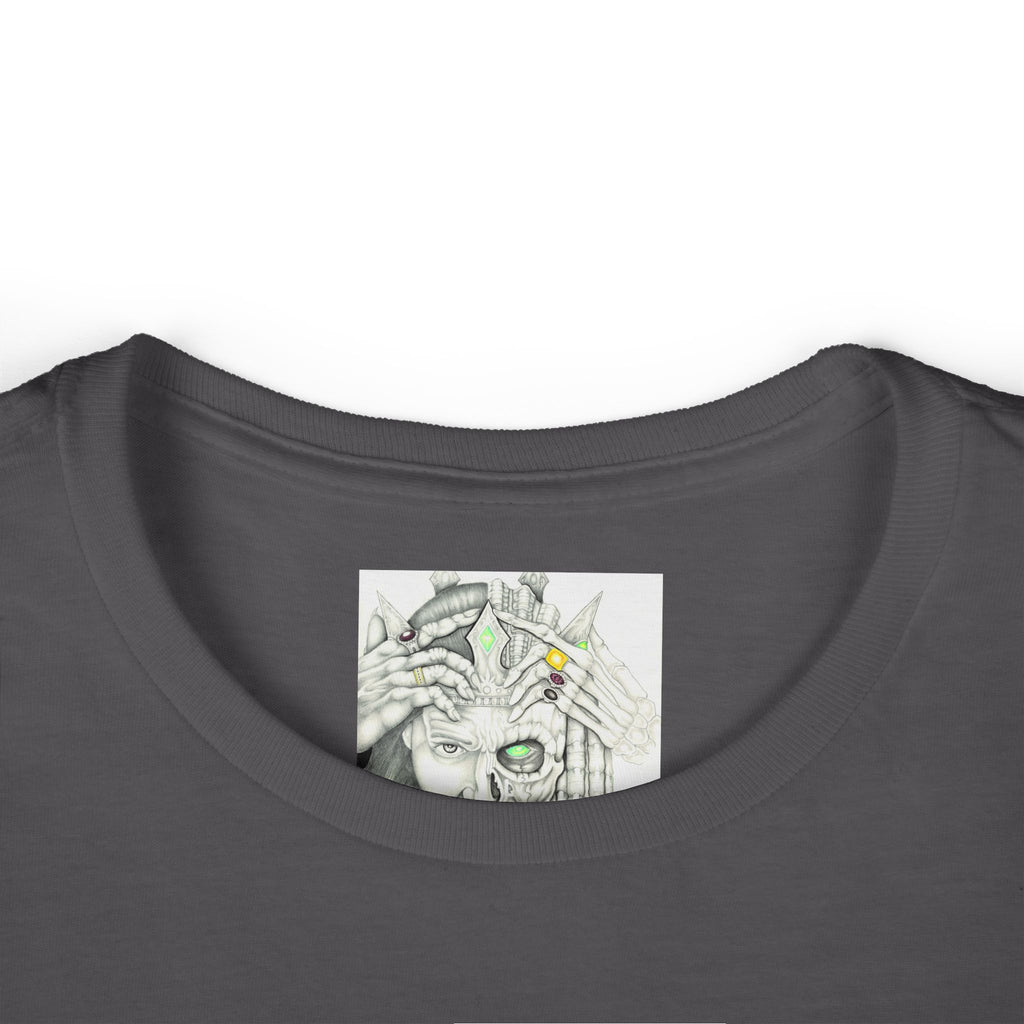 Psychedelic Floral Face Tee — Colorful Botanical Portrait Women's T-Shirt