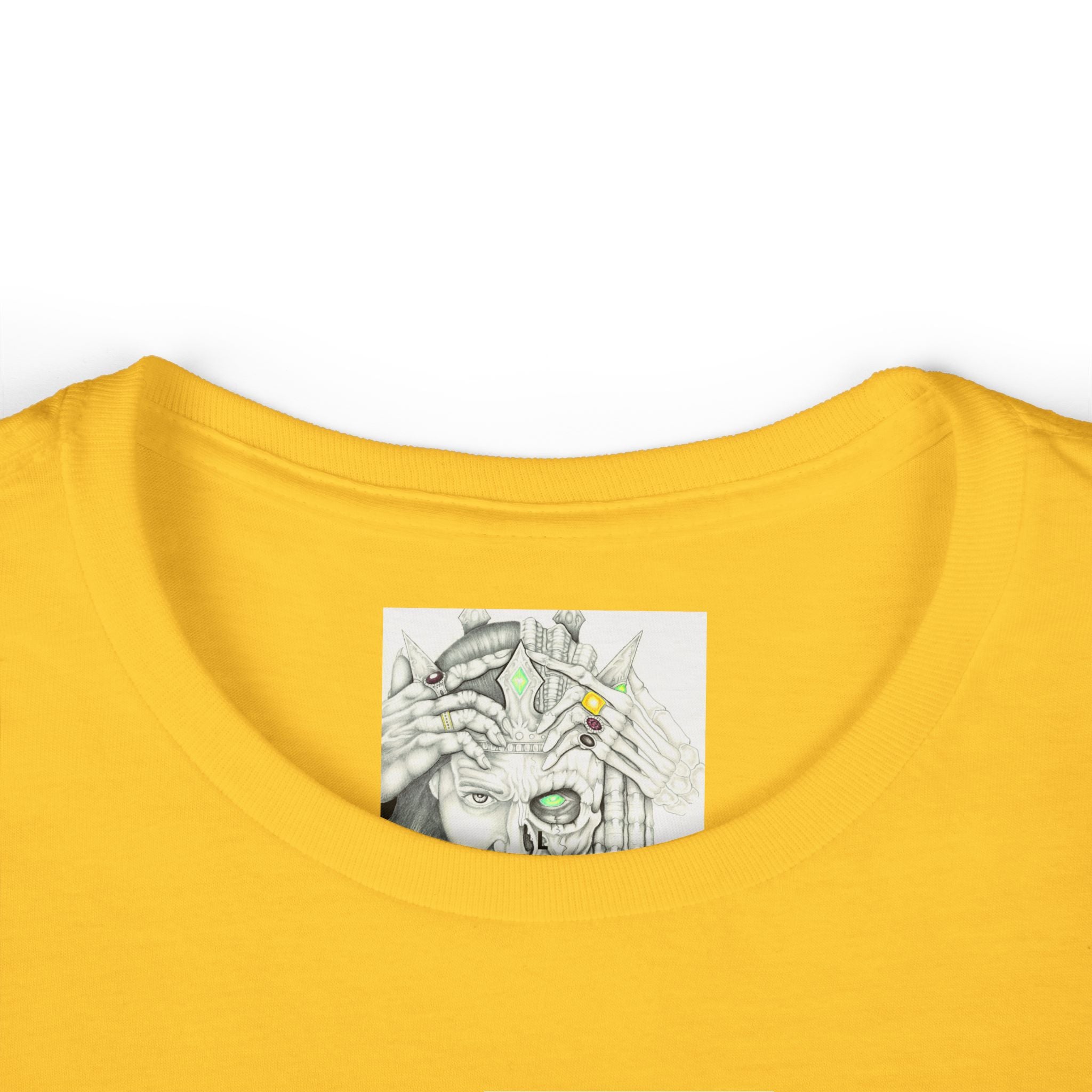 Psychedelic Floral Face Tee — Colorful Botanical Portrait Women's T-Shirt